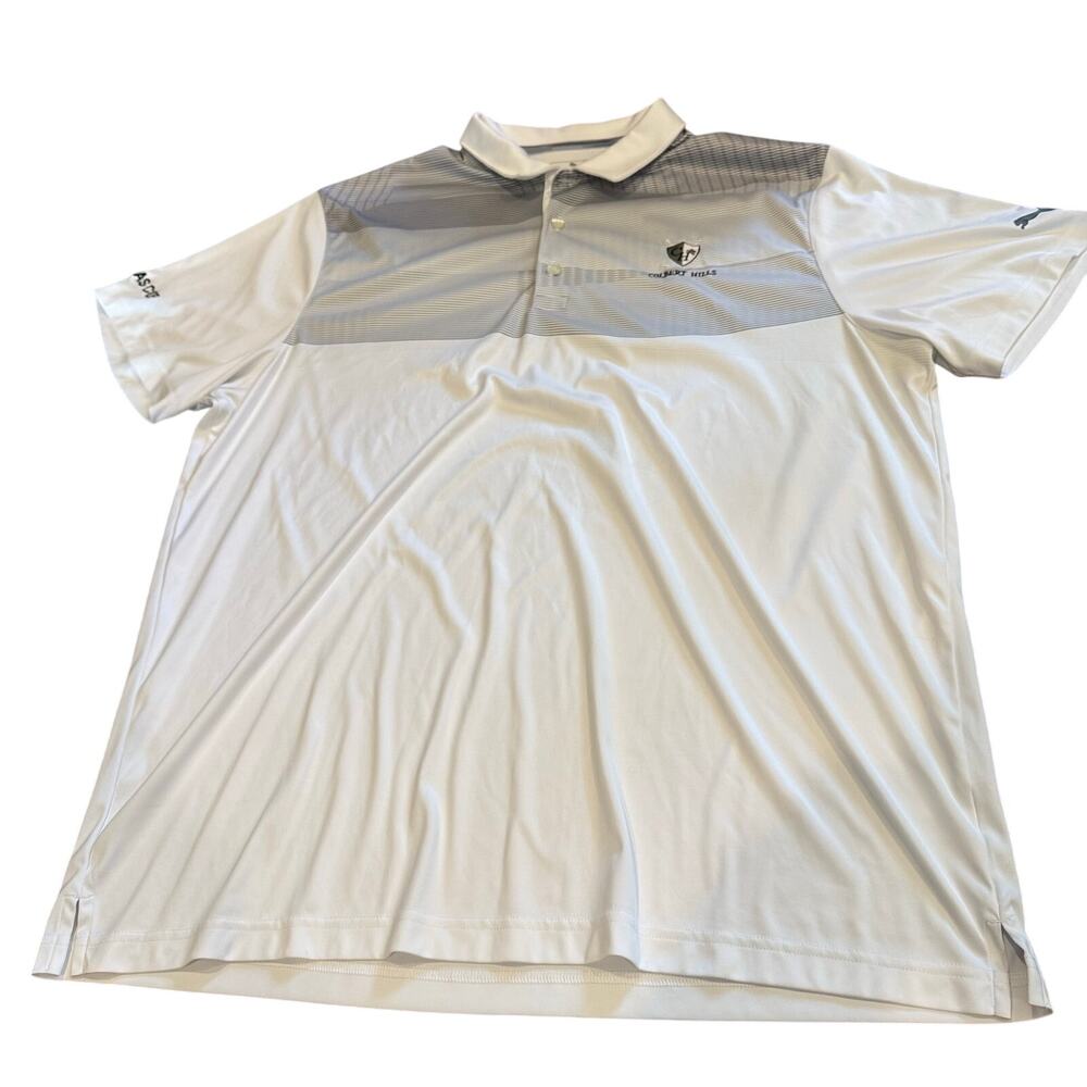 PUMA Men’s Drycell Dry Cell Striped Performance Golf Polo Shirt Size XXL